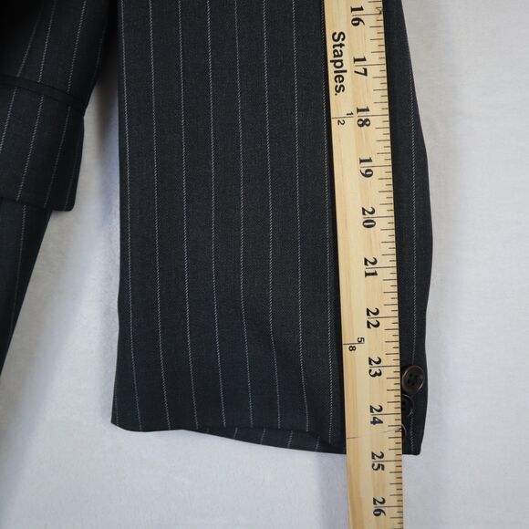 Charles Tyrwhitt 2 Piece Pinstriped Suit Men's 42L Pants 35x31 100% Wool Gray - Picture 14 of 16